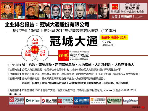 冠城大通招聘官网2013薪酬水平(房地产业员工招聘配置)冠城大通股份有限公司_九舍会智库