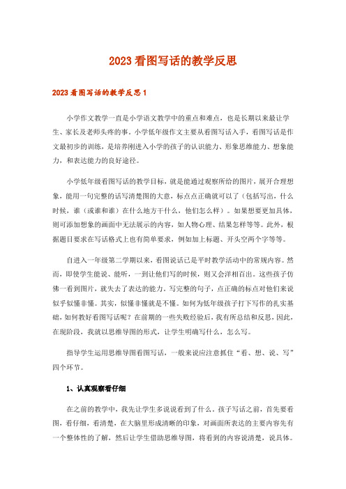 2023看图写话的教学反思