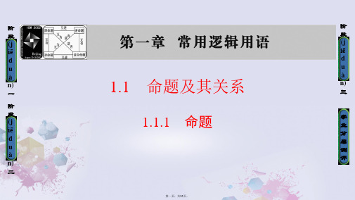 高中数学第一章常用逻辑用语1.1.1命题课件新人教A版选修11