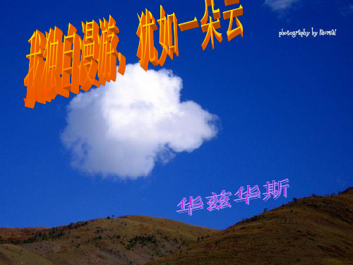 我独自漫游,犹如一朵云ppt课件1