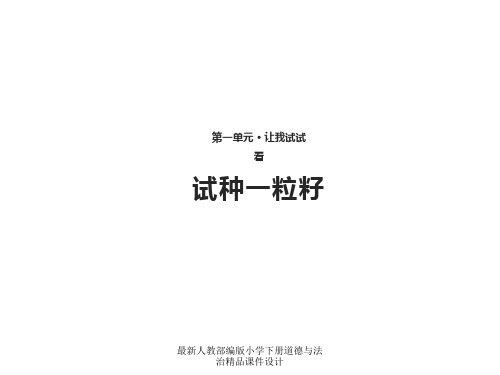 最新人教部编版小学二年级下册道德与法治精品课件4 试种一粒籽 课件(共10张PPT)