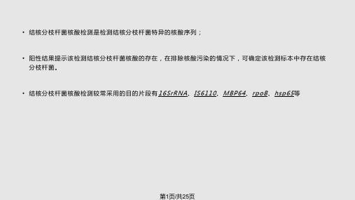 结核分枝杆菌的核酸检测PPT课件