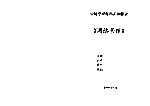 网络营销实验报告