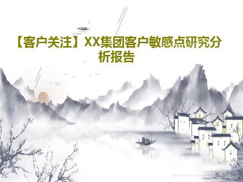 【客户关注】XX集团客户敏感点研究分析报告共43页文档