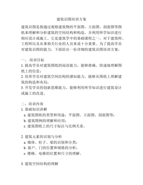 建筑识图培训方案