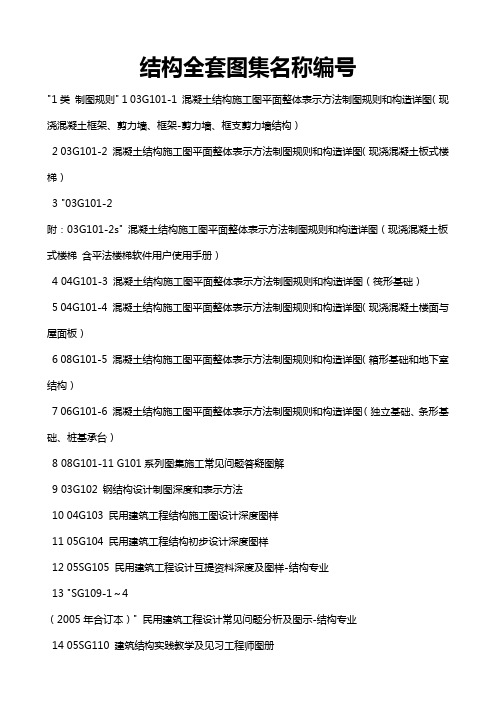 结构全套图集名称编号
