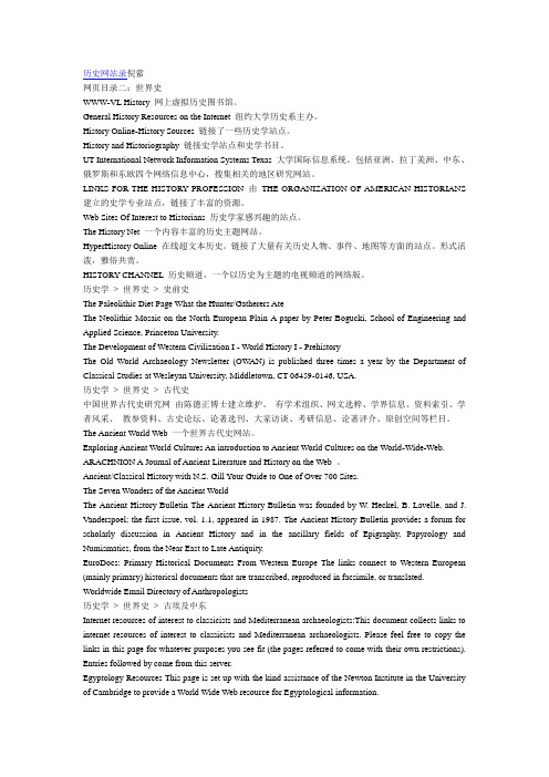 历史相关网站