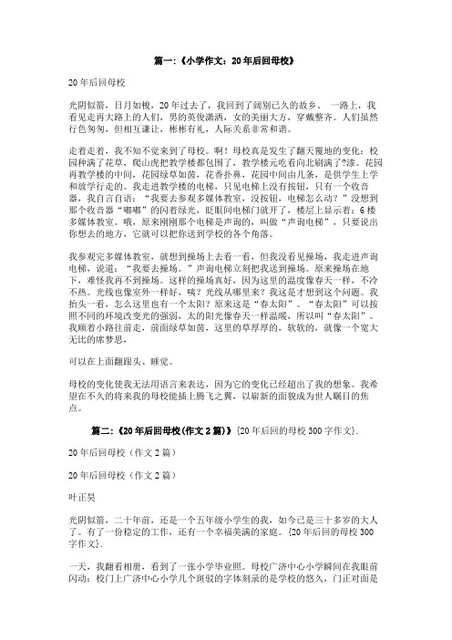 20年后回的母校300字作文