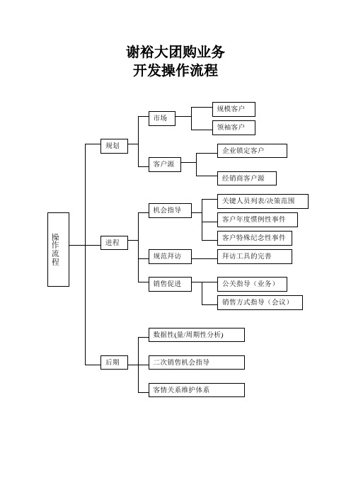谢裕大开发团购业务和操作流程