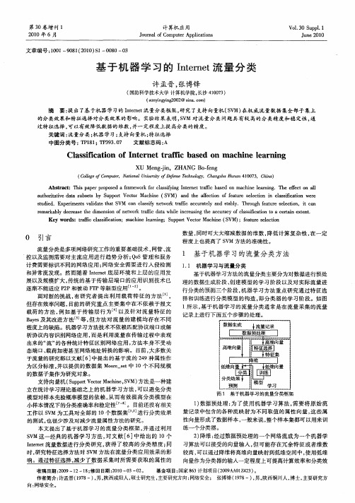 基于机器学习的Internet流量分类