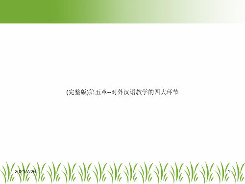 (完整版)第五章--对外汉语教学的四大环节