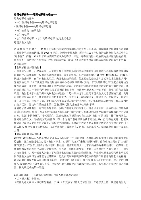 外国电影理论总结