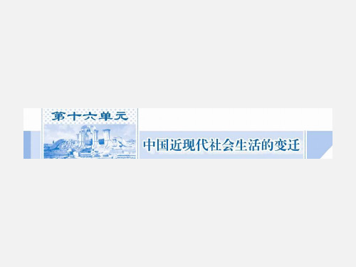 高考历史 中国近现代社会生活的变迁知识点复习19 必修2