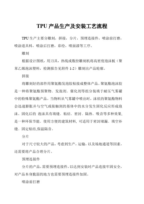 TPU产品生产及安装工艺流程