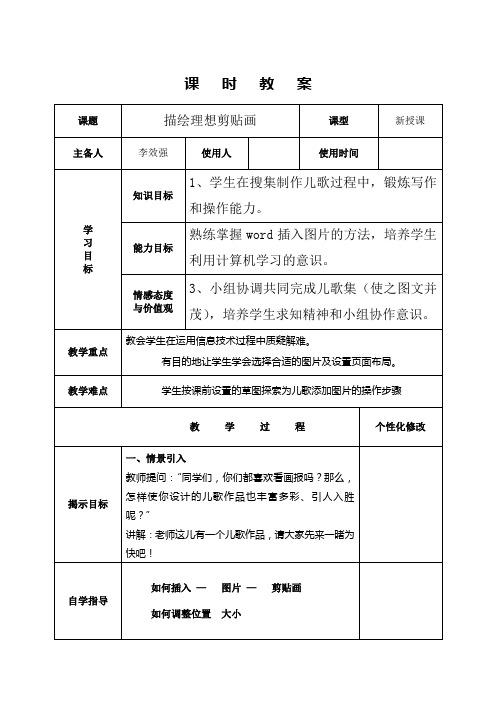 描绘理想剪贴画