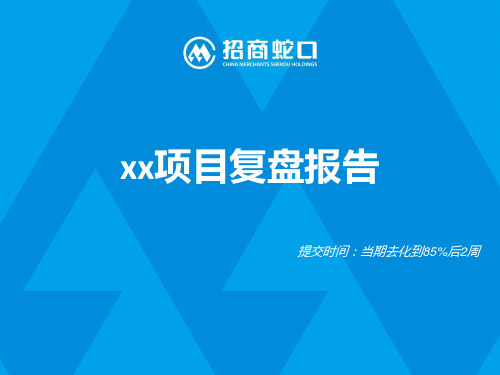 项目复盘报告模版