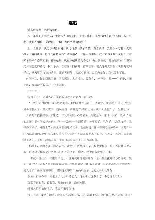《邂逅》柏雪