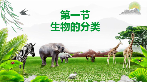 第一节生物的分类课件北师大版生物八年级下册