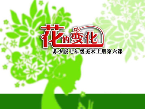 第6课 花的变化 课件 2021-2022学年苏少版 美术七年级上册 