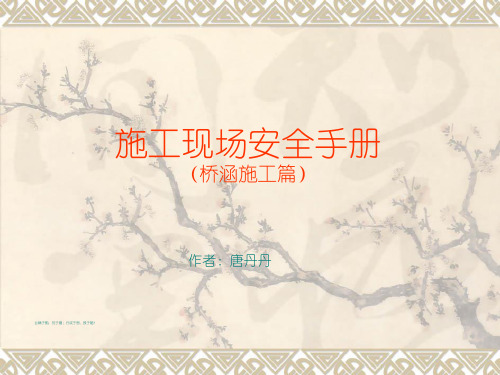 现场施工安全手册--桥梁施工