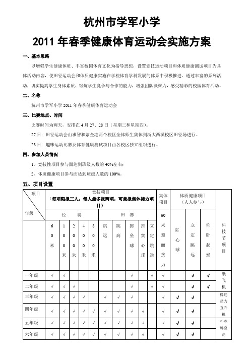 2011年春季健康运动会(修改稿)