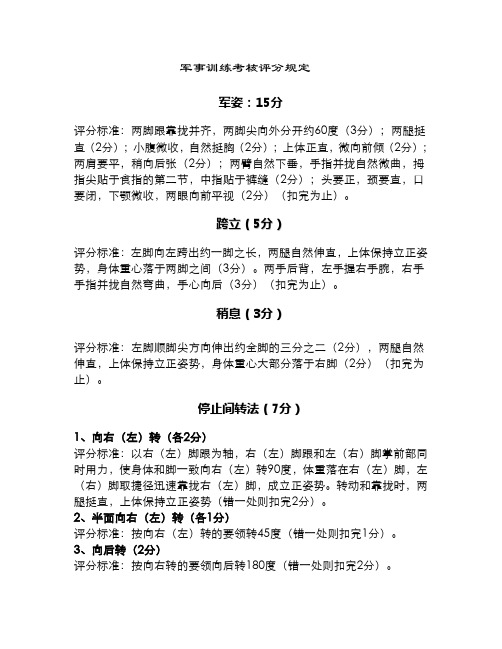 军事训练考核评分规定[2]