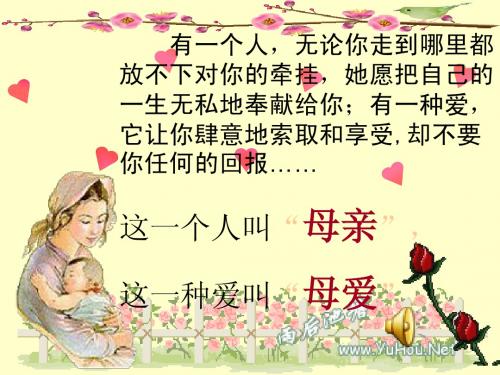 感恩教育主题班会《献给世界上最爱我的人》PPT课件