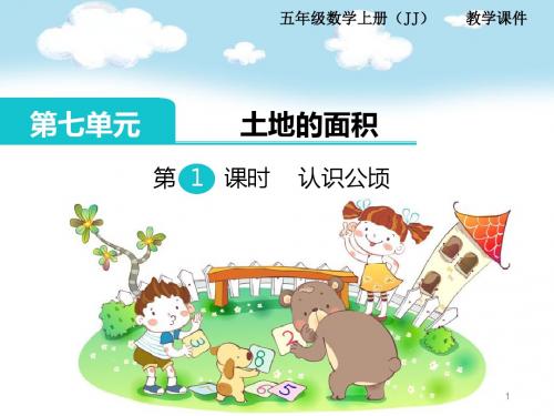 (冀教版)五年级数学上册课件 第七单元 土地的面积 第1课时  认识公顷