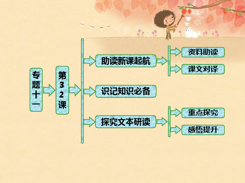 高中语文苏教版选修唐宋八大家散文选读课件：专题十一 第32课 泷冈阡表(自读课)