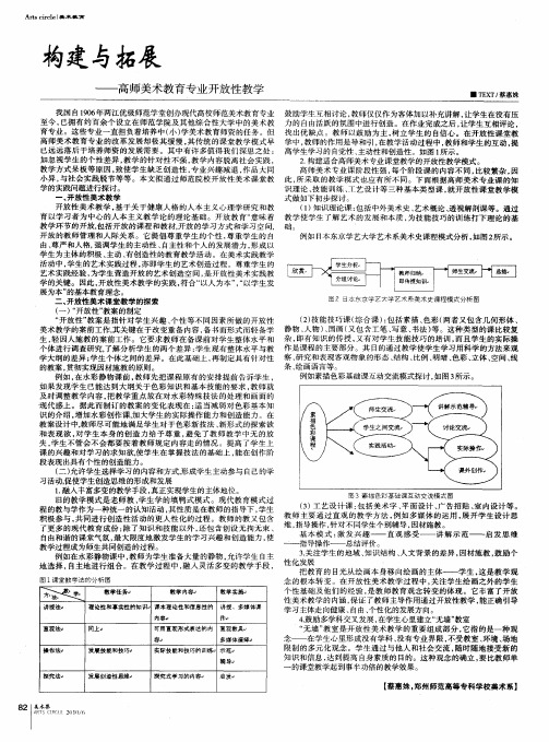 构建与拓展——高师美术教育专业开放性教学