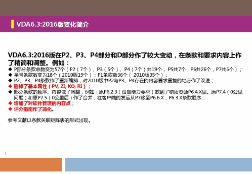 VDA6.3 2016 培训