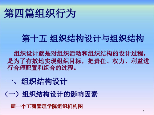 组织行为学(高晓芹)课件第十五章 组织结构与组织设计