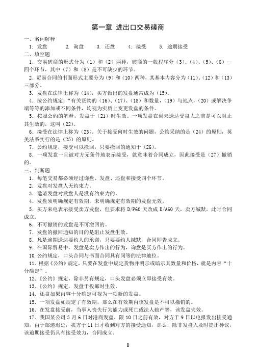 交易磋商 外贸必备