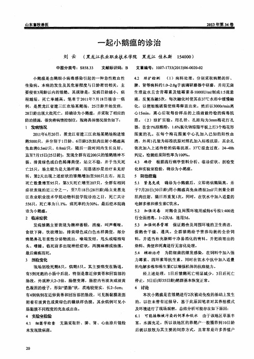 一起小鹅瘟的诊治