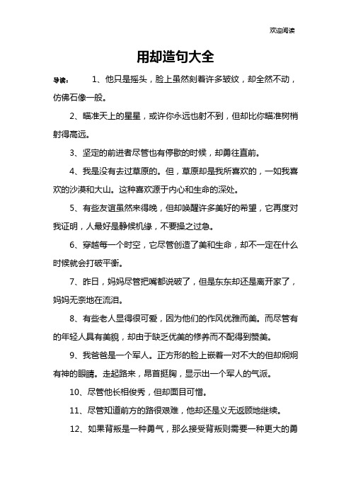 用却造句大全