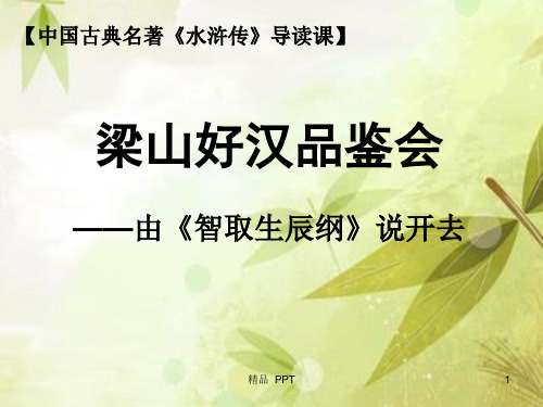 人教部编版九年级语文上第六单元名著导读《水浒传》教学课件