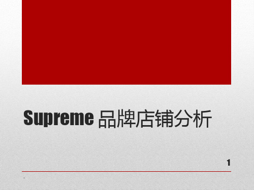 supreme品牌店铺分析PPT课件