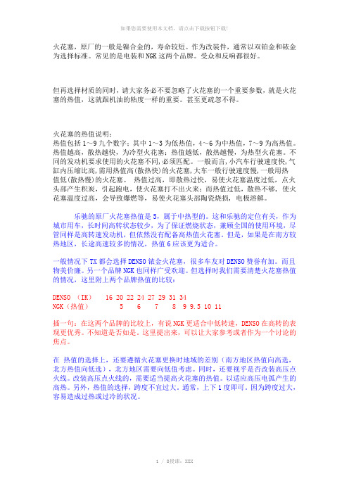 乐驰火花塞