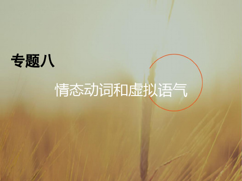 2018高考英语一轮复习课件 专题八 动词和虚拟语气 精品