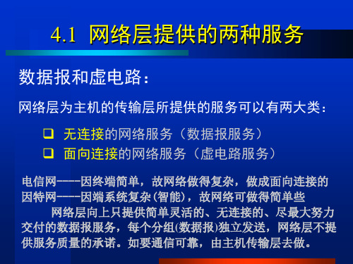 网络层提供的两种服务