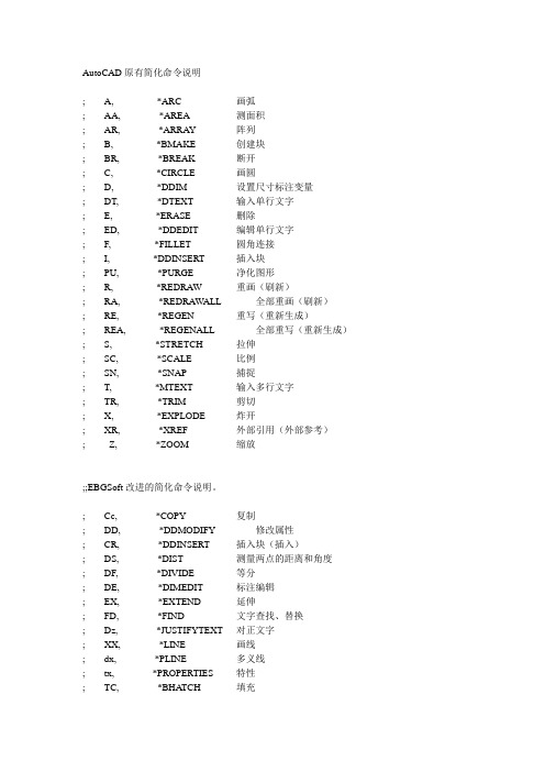 cad及易桥快捷键