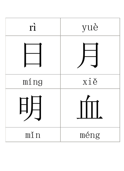 汉字宫字卡修订--2000字 可修改打印