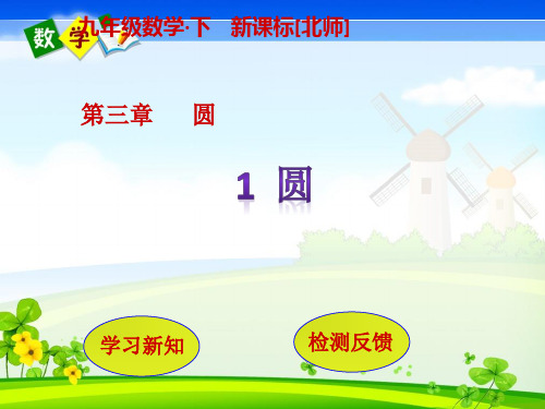 北师版数学九年级下册教学课件 第3章  圆1  圆