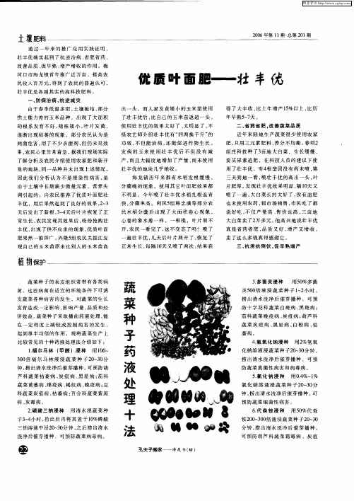 蔬菜种子药液处理十法