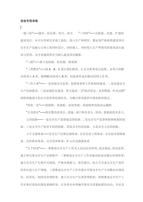 安全专用术语