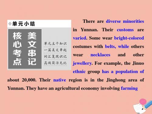 高中英语Module5EthnicCulture单元小结课件外研版选修7