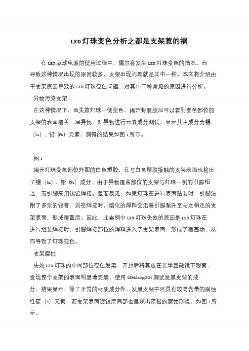 LED灯珠变色分析之都是支架惹的祸