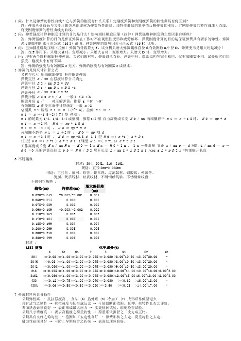 弹簧技术资料