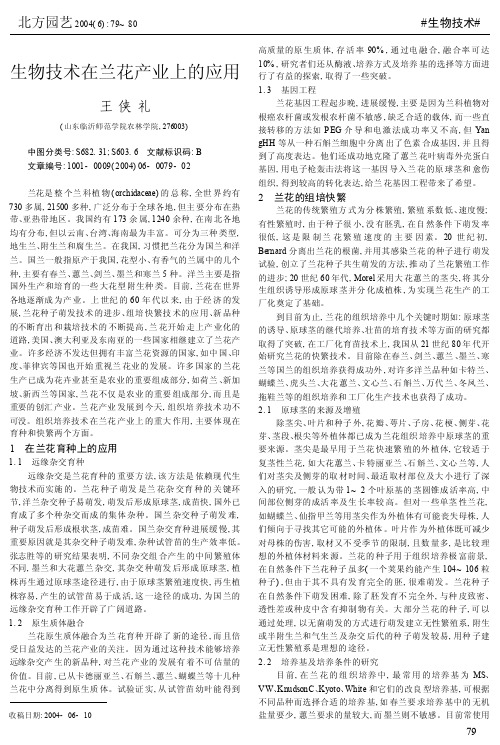 生物技术在兰花产业上的应用