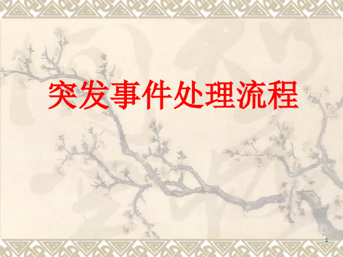 某公司保安部突发事件处理流程